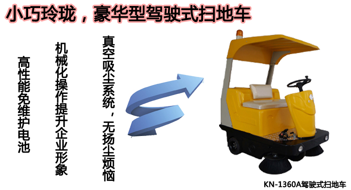 小區電動(dòng)清掃車(chē),KN-1360A駕駛式掃地車(chē)(圖7)