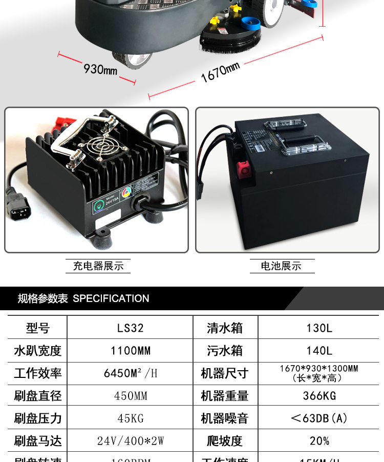 理仕駕駛式掃地機.LS32洗地機(圖9)